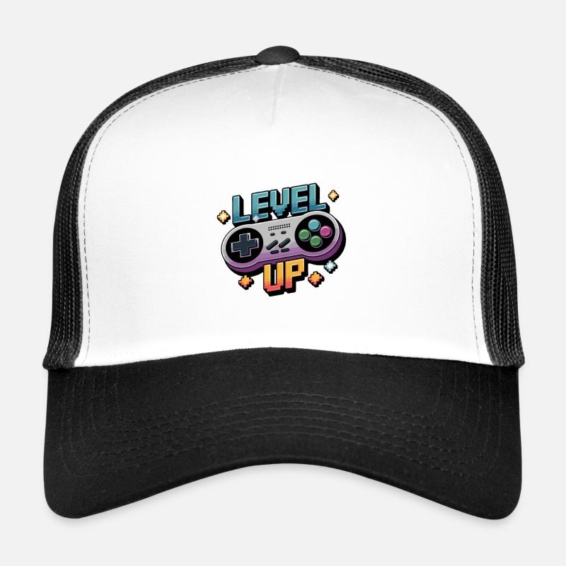 Level Up – Gaming Controller Trucker Cap