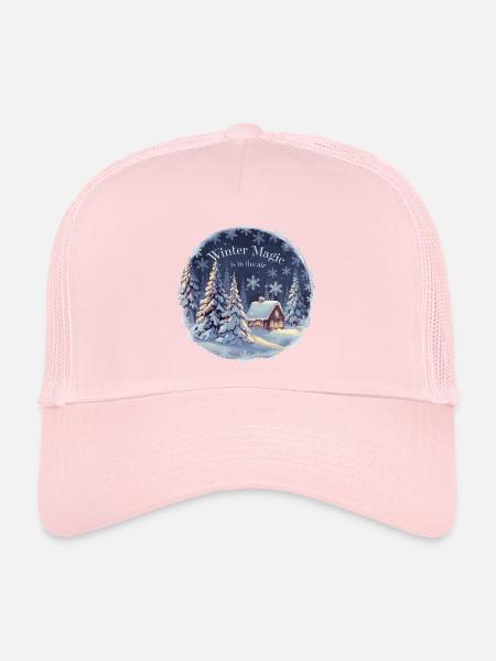Winter Magic is in the Air – Winter Landscape - Trucker Cap - pale pink - Front