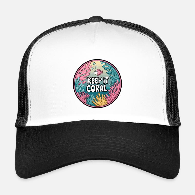 Keep It Coral – Saving Coral Reef, Marine Conservation Trucker Cap