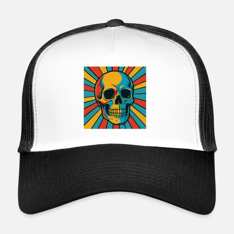 Explodierter Farbtopf Totenkopf Trucker Cap