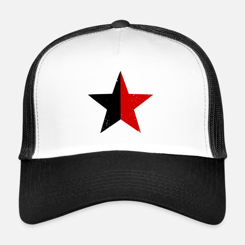 Black-red star Trucker Cap