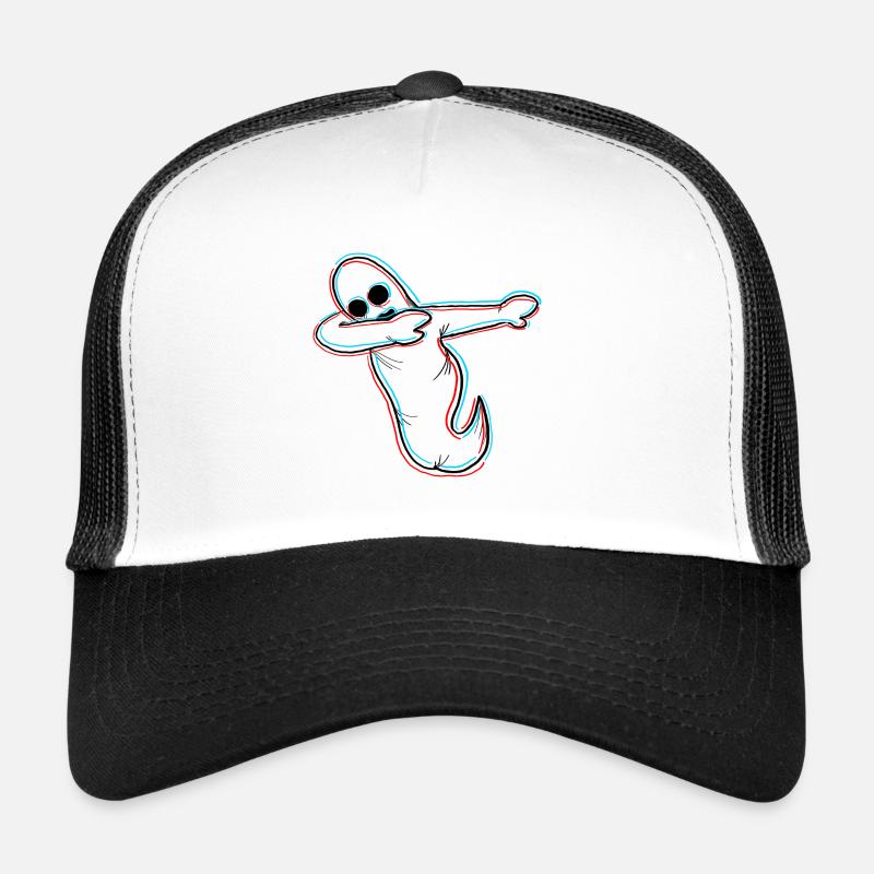 dabbing ghost Halloween - Trucker Cap - white/black