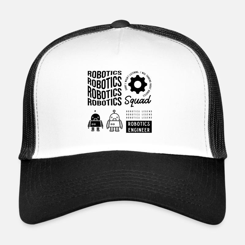 Ingénieur de robots de l'escouade robotique - Casquette trucker  - blanc/noir