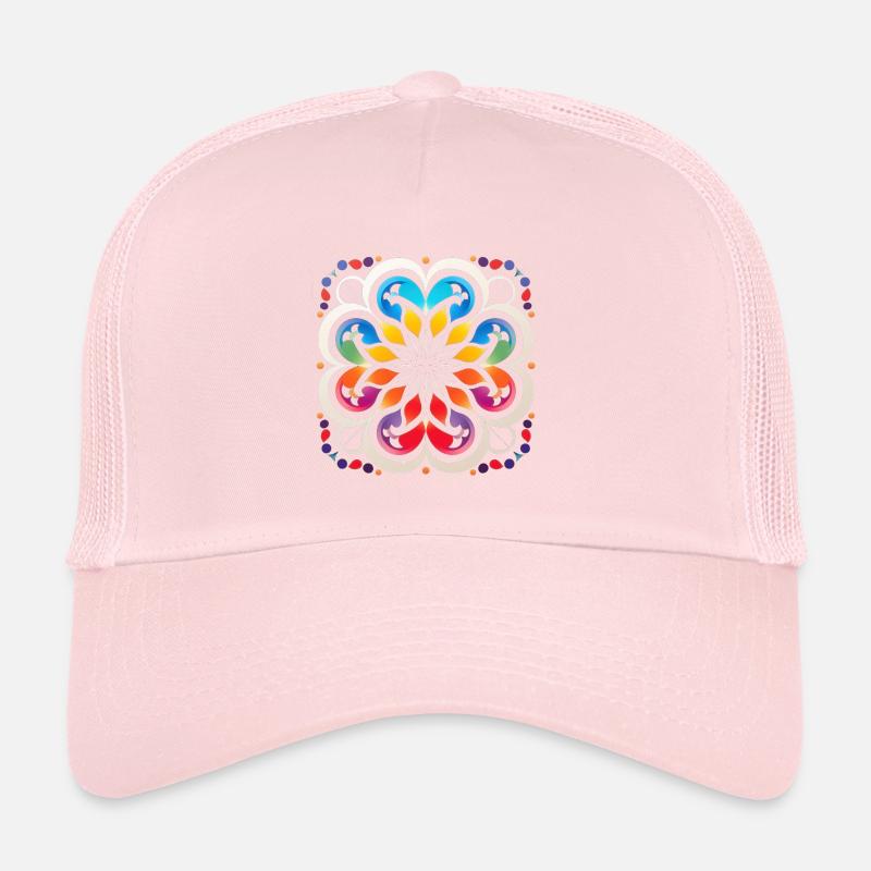 Splendeur florale abstraite : Design d’Art à points colorés Casquette trucker 