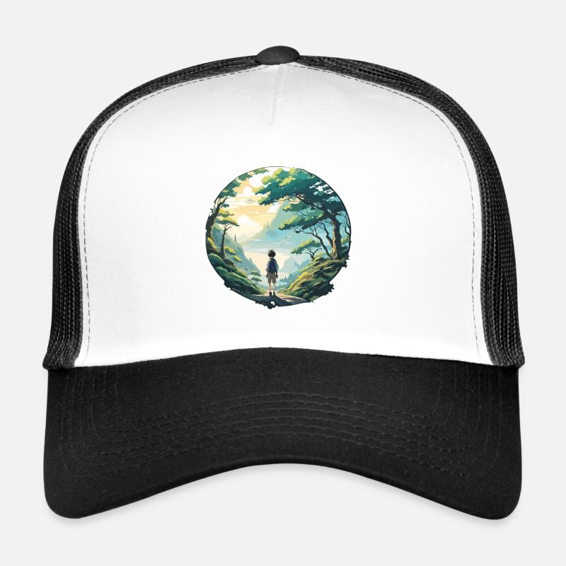 Anime / Comic / Japanese / Animation / Cartoon - Trucker Cap - white/black