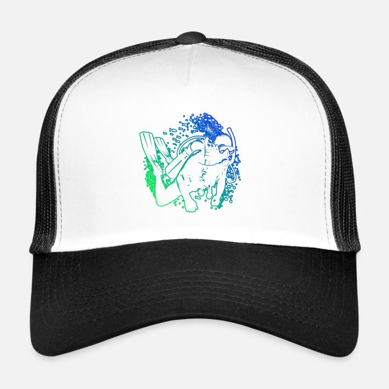 Plongée Femme Plongée sous-marine Plongeuse Plongeuse Casquette trucker 
