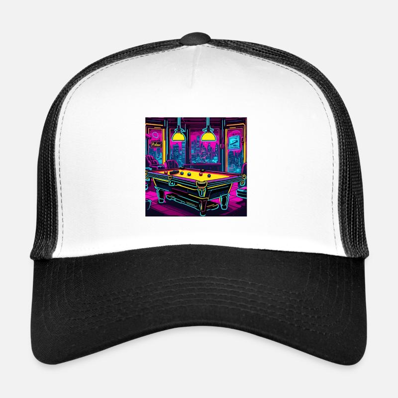 Billiard Table / Billiard Ball / 8 Ball / Pool / Kö Trucker Cap