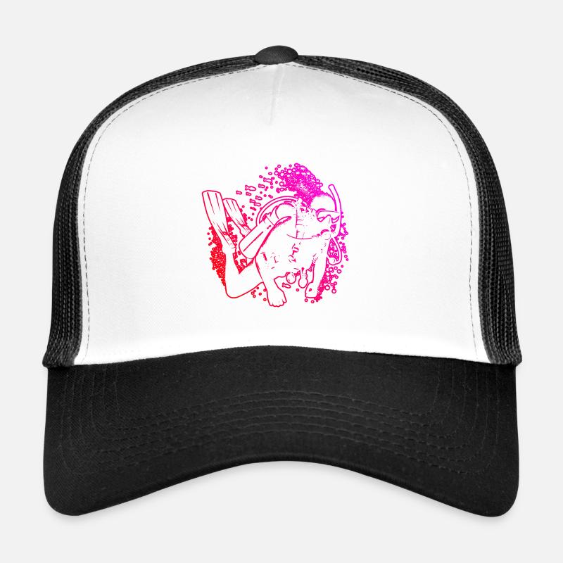 Plongée Libre Plongée Plongeur Plongeur Plongée Casquette trucker 