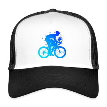 Road Cyclist Road Cycling Road Bike Road Bike - Trucker Cap - white/black - Front