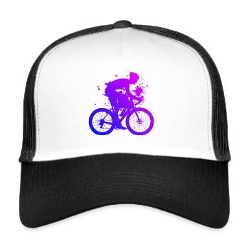 Road Cyclist Road Bike Road Cycling Road Bike - Trucker Cap - white/black - Front