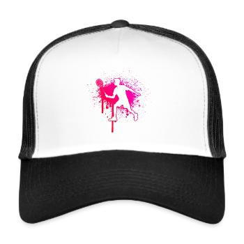 Squash Men's Women's Badminton Badmintons - Trucker Cap - white/black - Front