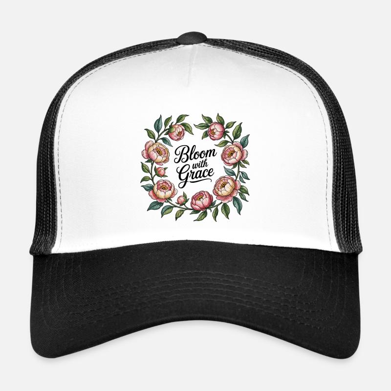Bloom with Grace – Peony Wreath Trucker Cap