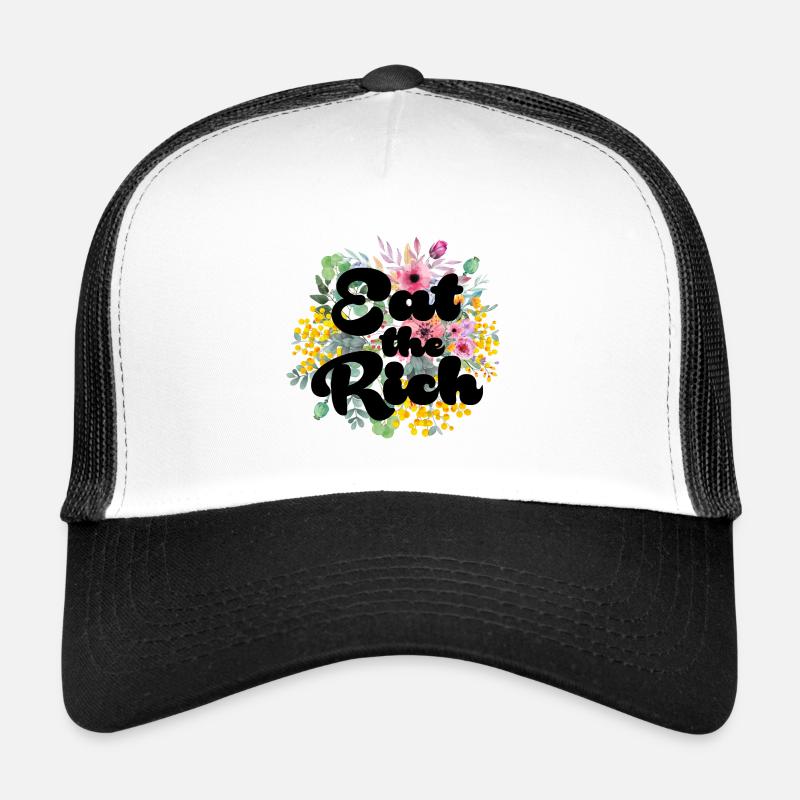 Eat the Rich - Trucker Cap - Weiß/Schwarz