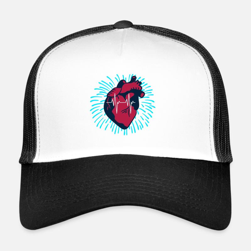 Herz mit Herzschlag Trucker Cap