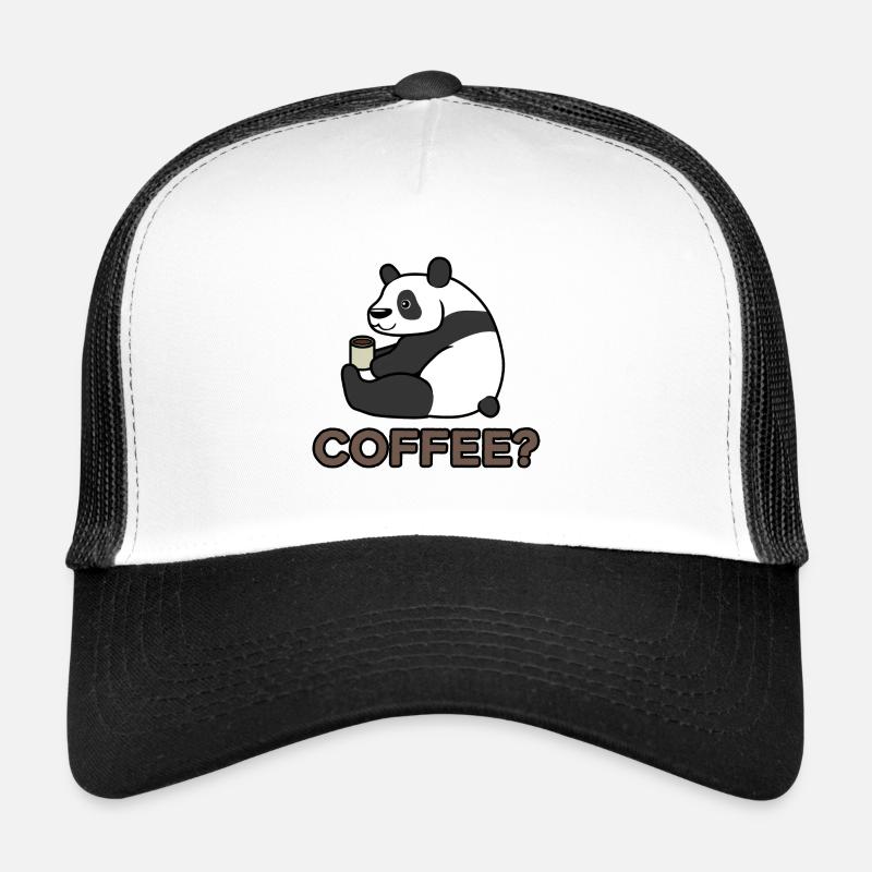 Panda und Kaffee Koffein Wildlife Lazy Office Trucker Cap