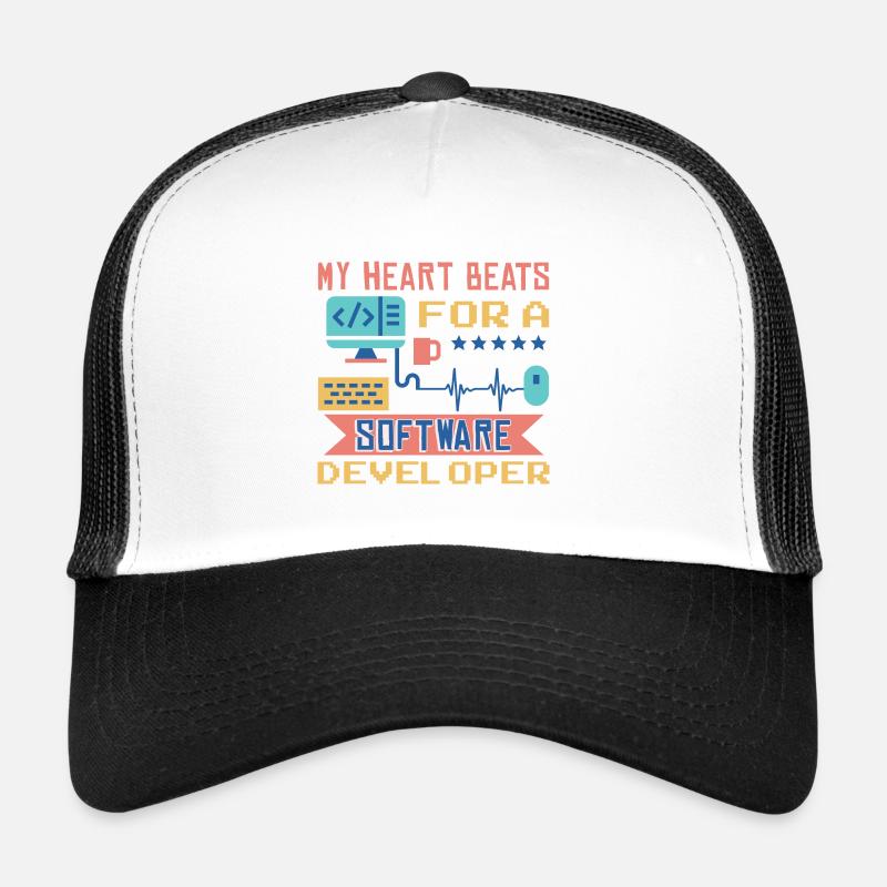My Heart Beats For A Software Developer Trucker Cap