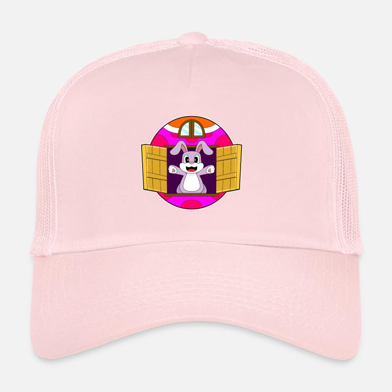 Maison d’oeuf de Pâques lapin Casquette trucker 
