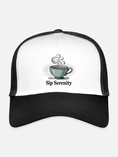 Siroter Serenity – Douce magie matinale - Casquette trucker  - blanc/noir - Devant