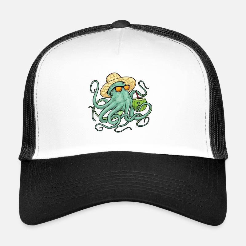 Octopus Beach Coconut Été Casquette trucker 