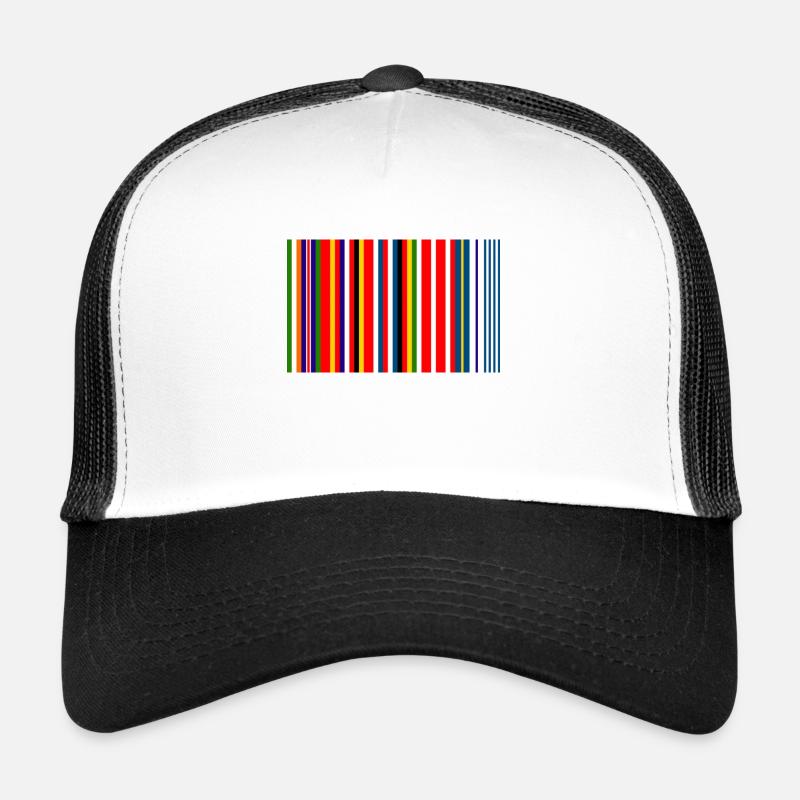 Europe Barcode Flag - Trucker Cap - white/black