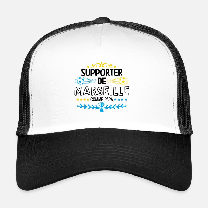 supporteur de Marseille. OM Casquette trucker 