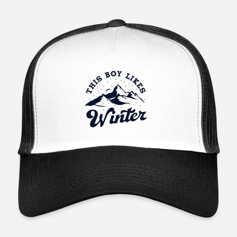 Junge mag Wintertage Schnee Gemütliche Ferien Trucker Cap