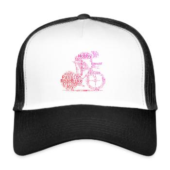 Rennrad Rennradfahrer Roadbike Rennradfahren - Trucker Cap - Weiß/Schwarz - Vorne