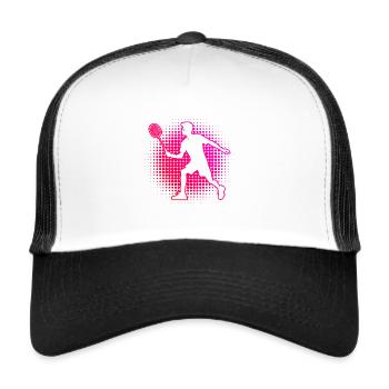 Badminton Men Squash Badminton Player Women - Trucker Cap - white/black - Front