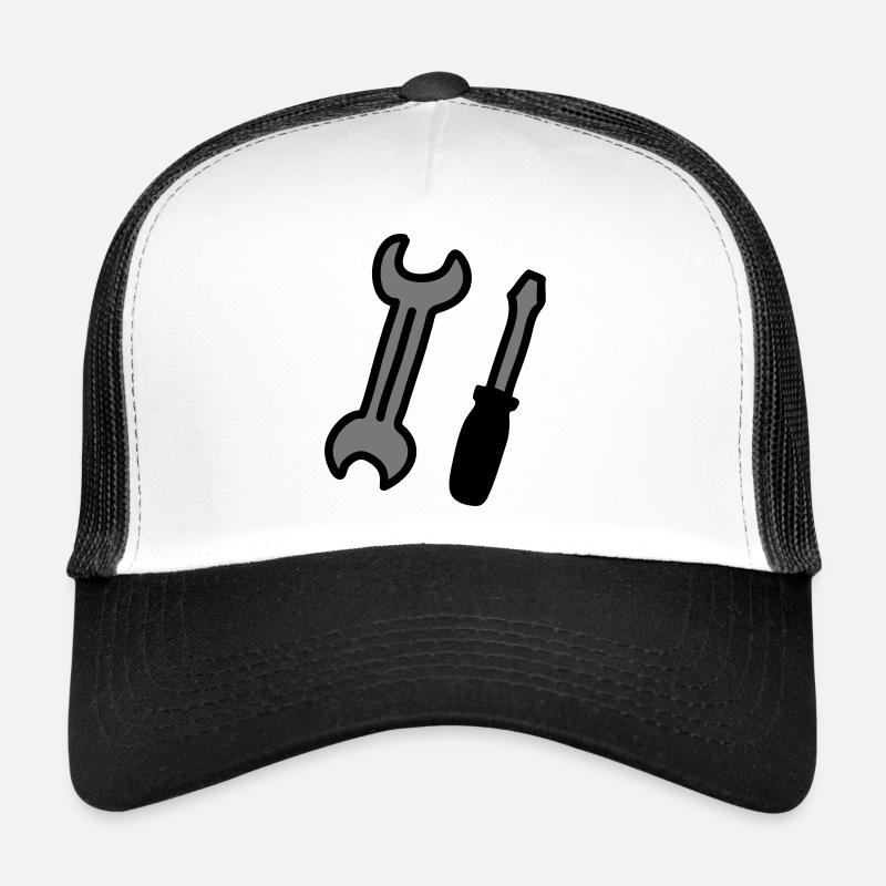 outillage - Casquette trucker  - blanc/noir