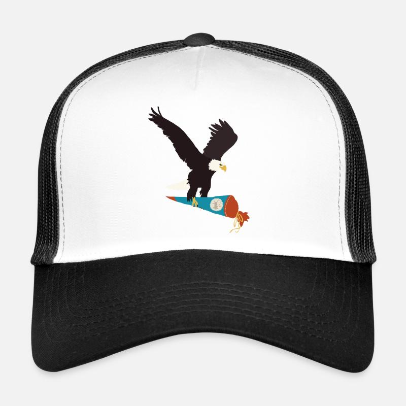 Adler_Schultüte_blau - Trucker Cap - Weiß/Schwarz