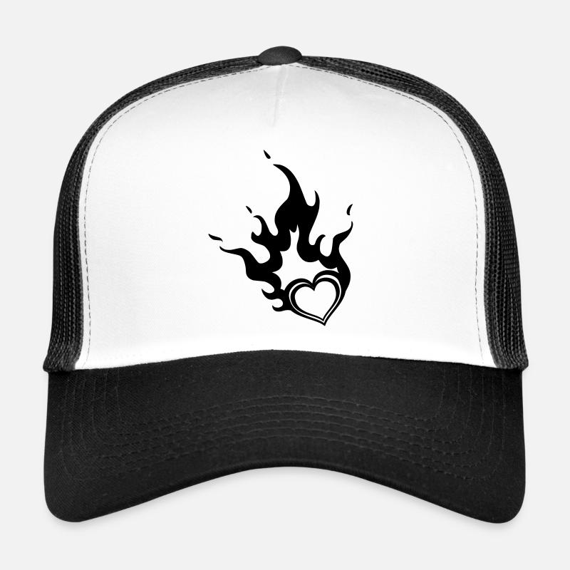 burning heart Trucker Cap