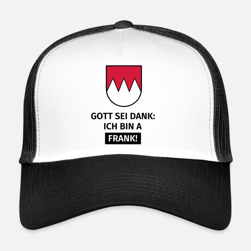 Gott sei Dank ich bin a Frank - Trucker Cap - Weiß/Schwarz