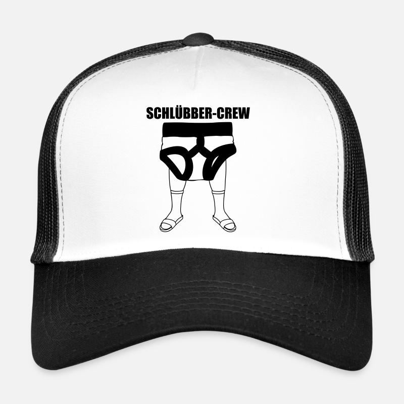 chaussettes blanches - Casquette trucker  - blanc/noir