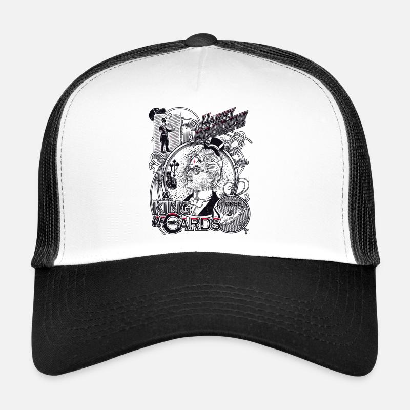 Harry Houdini Poker - Trucker Cap - Weiß/Schwarz