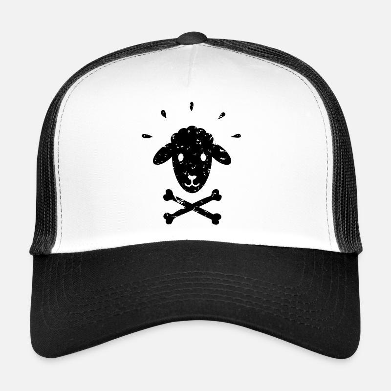 Jolly Roger Schaf – Schwarzes -Schaf – Mäh! Trucker Cap