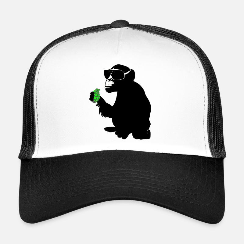 monkey with hand grenade Trucker Cap