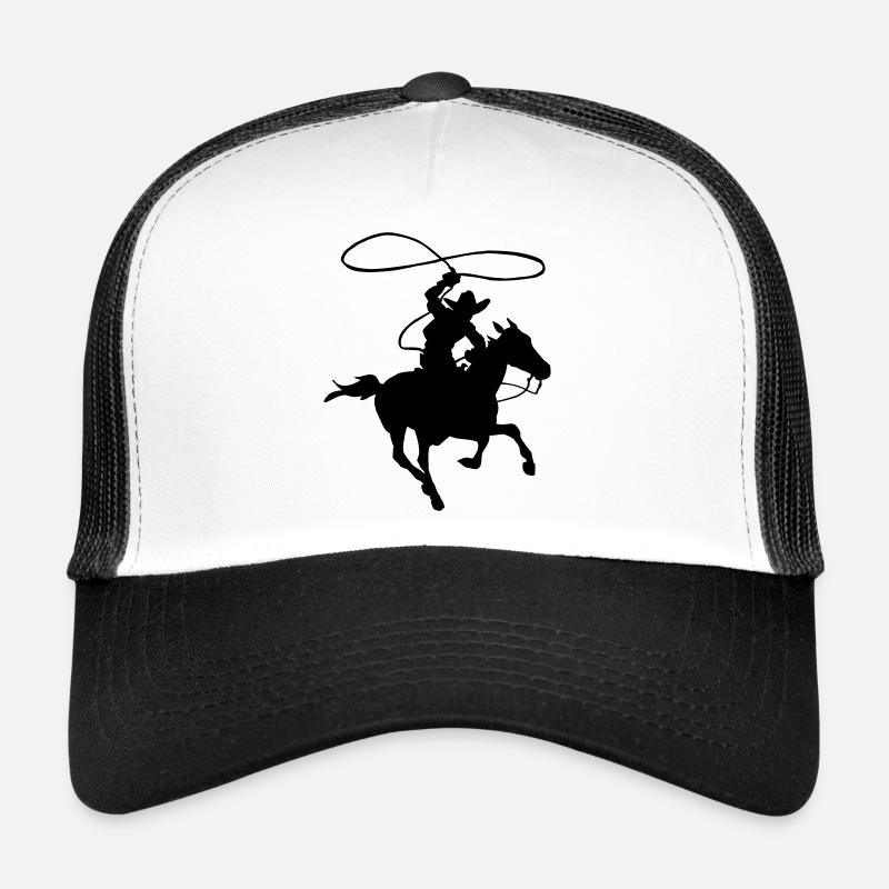 Cowboy - Casquette trucker  - blanc/noir