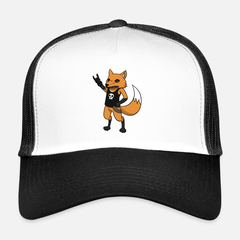 Rocker fox - Casquette trucker  - blanc/noir