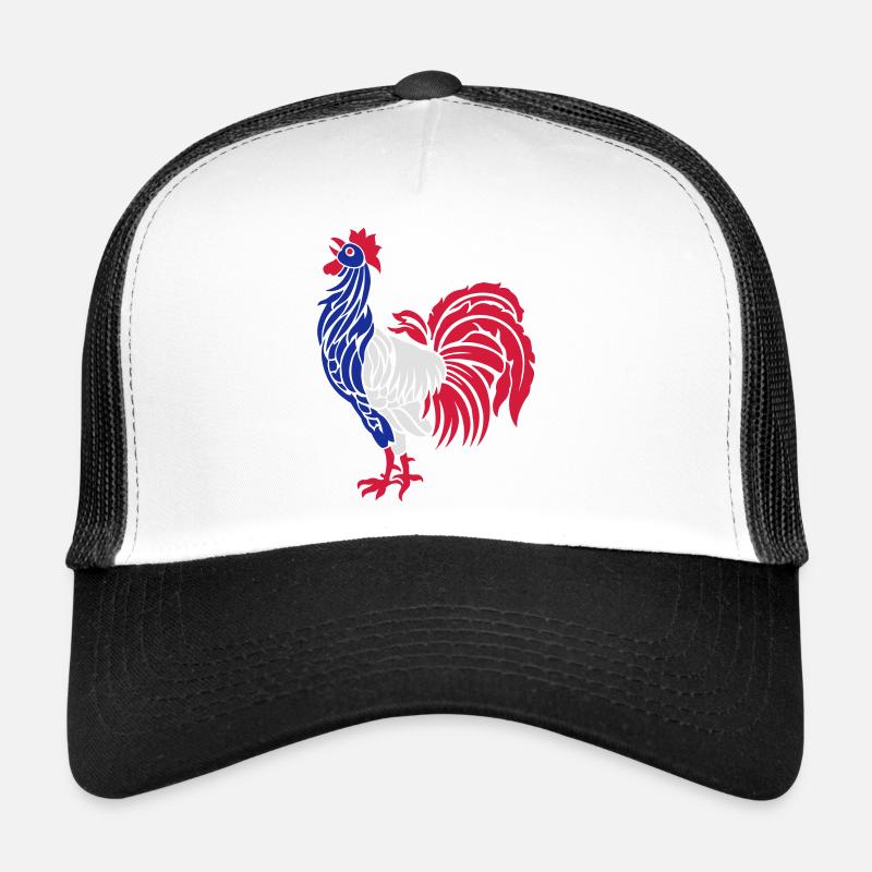 coq flexo - Casquette trucker  - blanc/noir