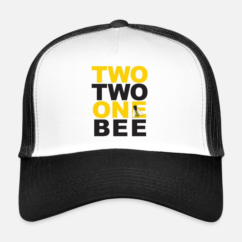 221BEE - Trucker Cap - Weiß/Schwarz