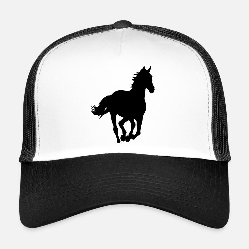 Un cheval - Casquette trucker  - blanc/noir