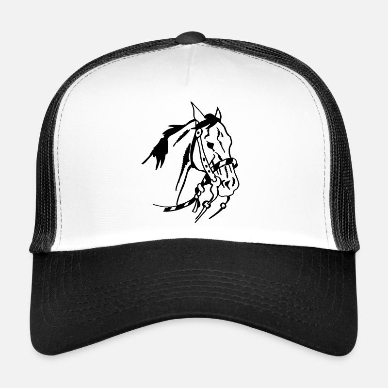 Westernpferd - Trucker Cap - Weiß/Schwarz