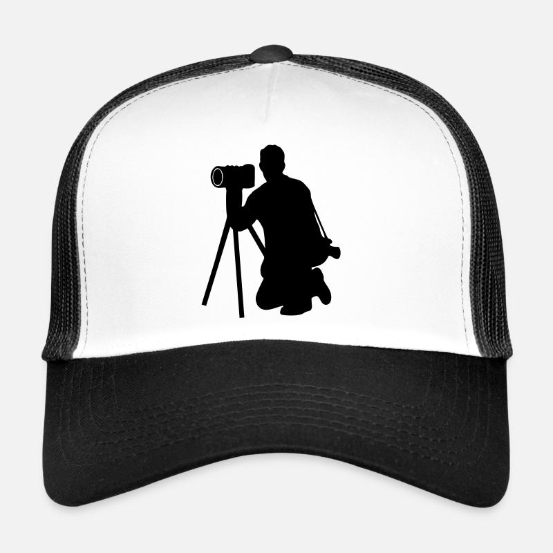 photographer - Casquette trucker  - blanc/noir