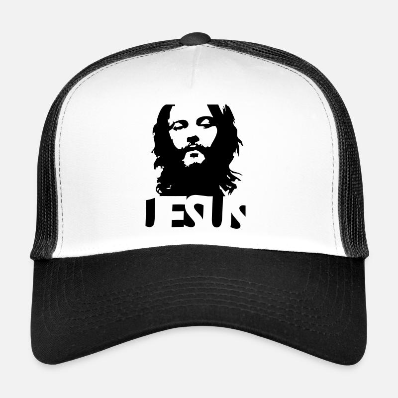 jesus - Casquette trucker - blanc/noir