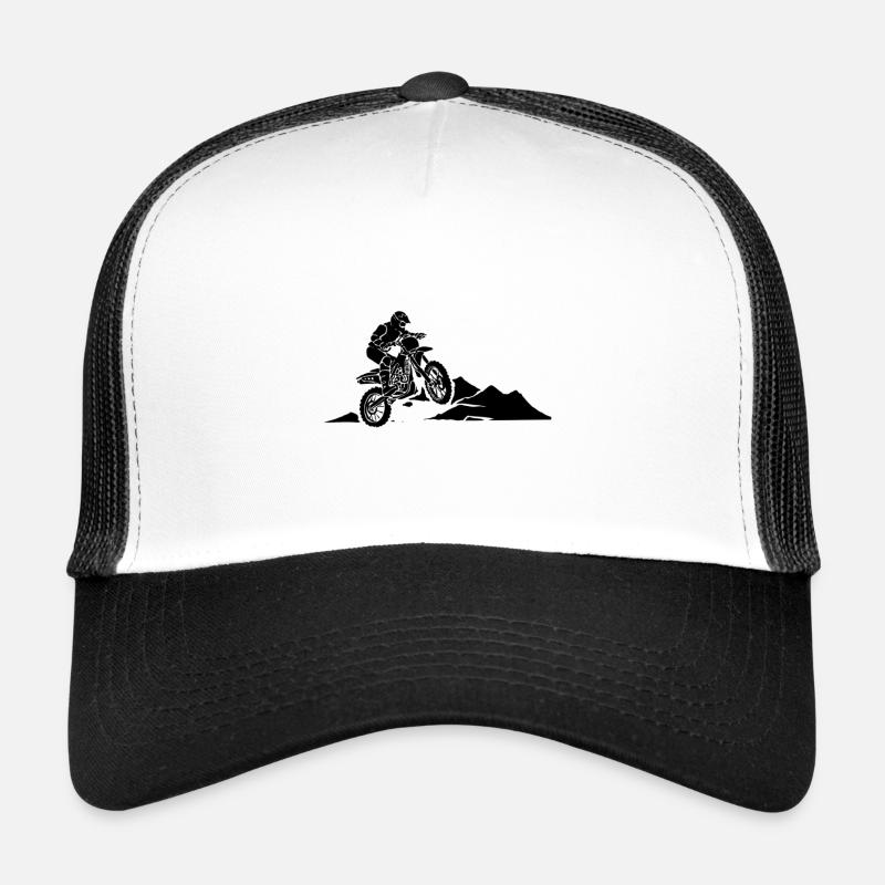 Motocross - Trucker Cap - Weiß/Schwarz