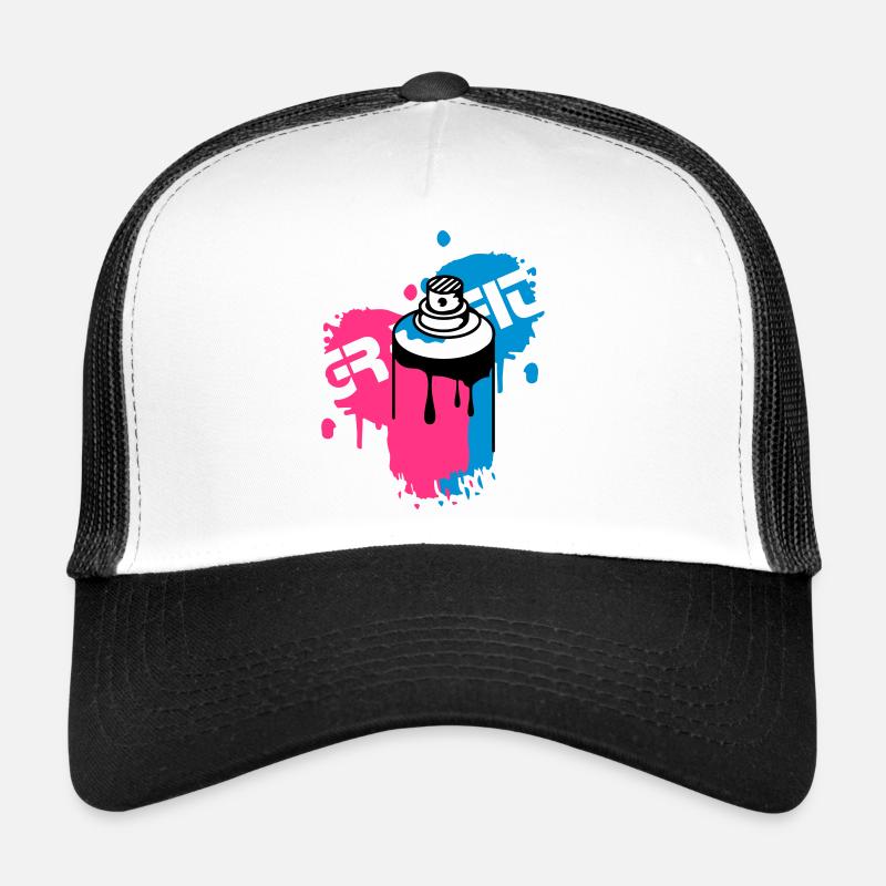 spray can Graffiti Style Trucker Cap