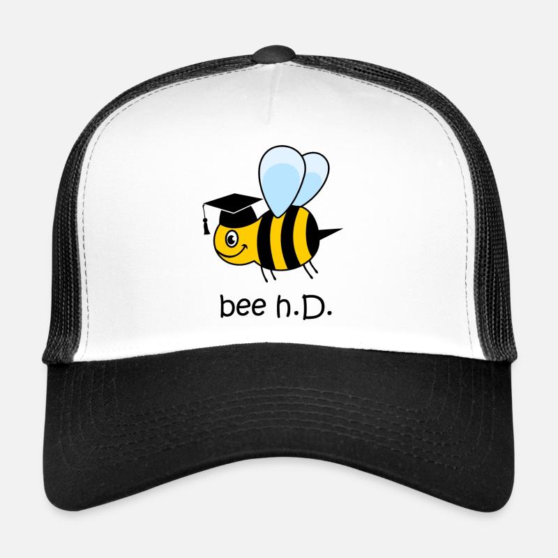 Ph.D., doctor, bee with hat, funny bee, bee Trucker Cap