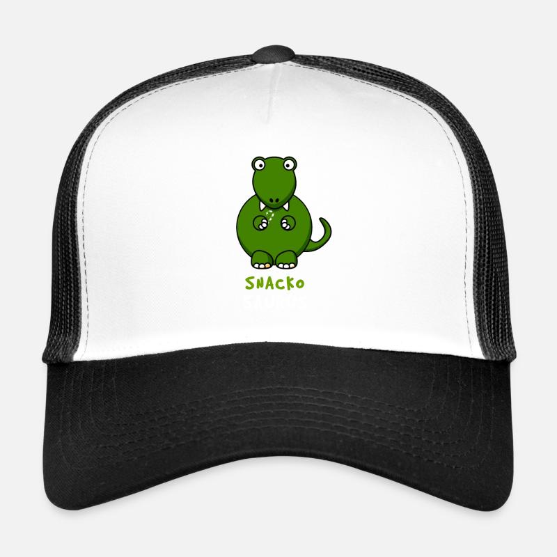 Snackosaurus mit Süßigkeiten T-Rex Dinosaurier - Trucker Cap - Weiß/Schwarz
