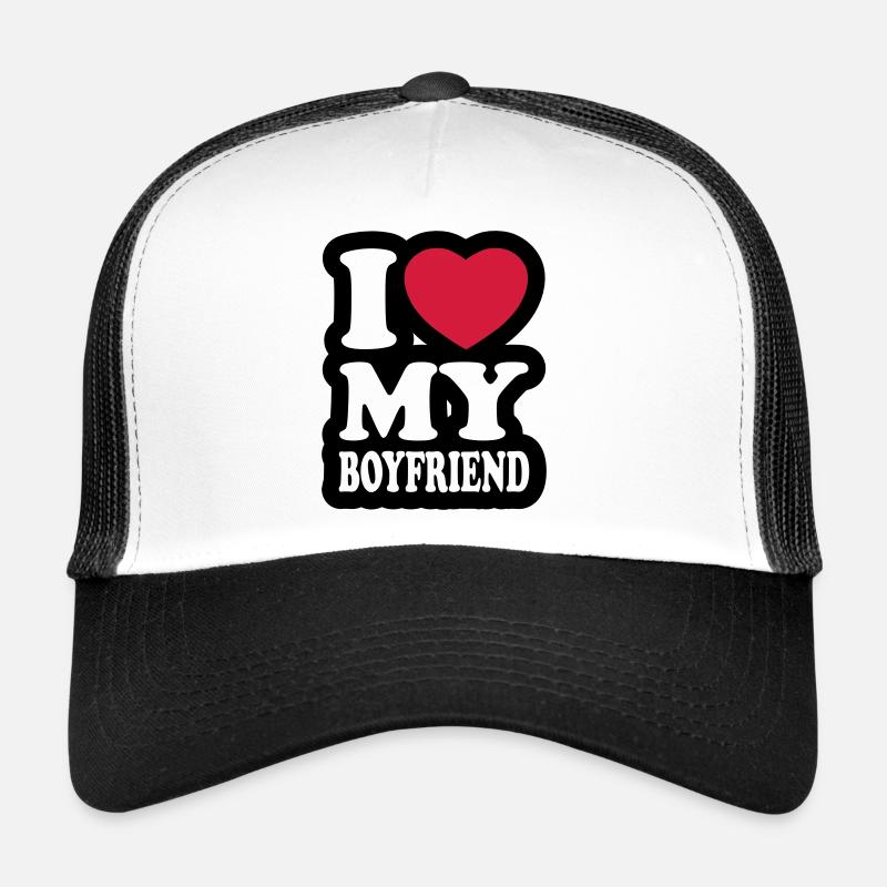 I love my boyfriend - Trucker Cap - white/black