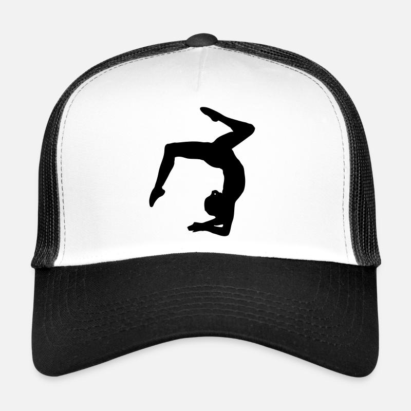 Turnerin Bodenturnen Kunstturnen - Trucker Cap - Weiß/Schwarz